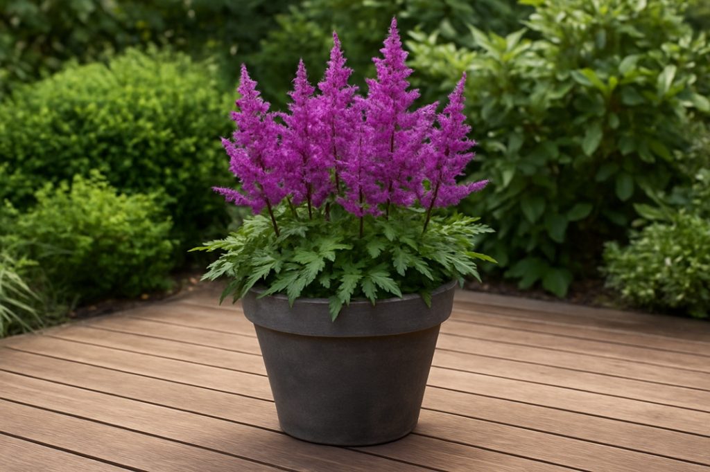 astilbe in pot