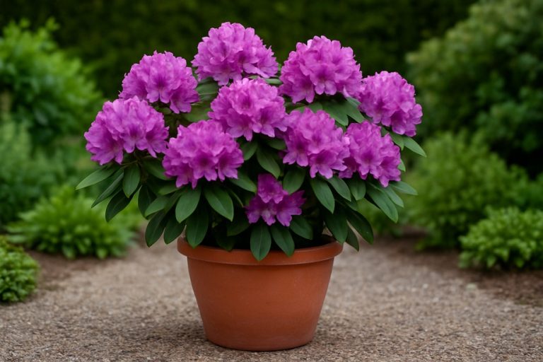 rhodondendron in pot